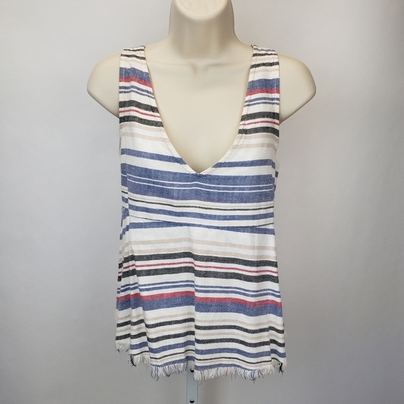 Zara denim couture striped tank size large - Picture 1 of 5